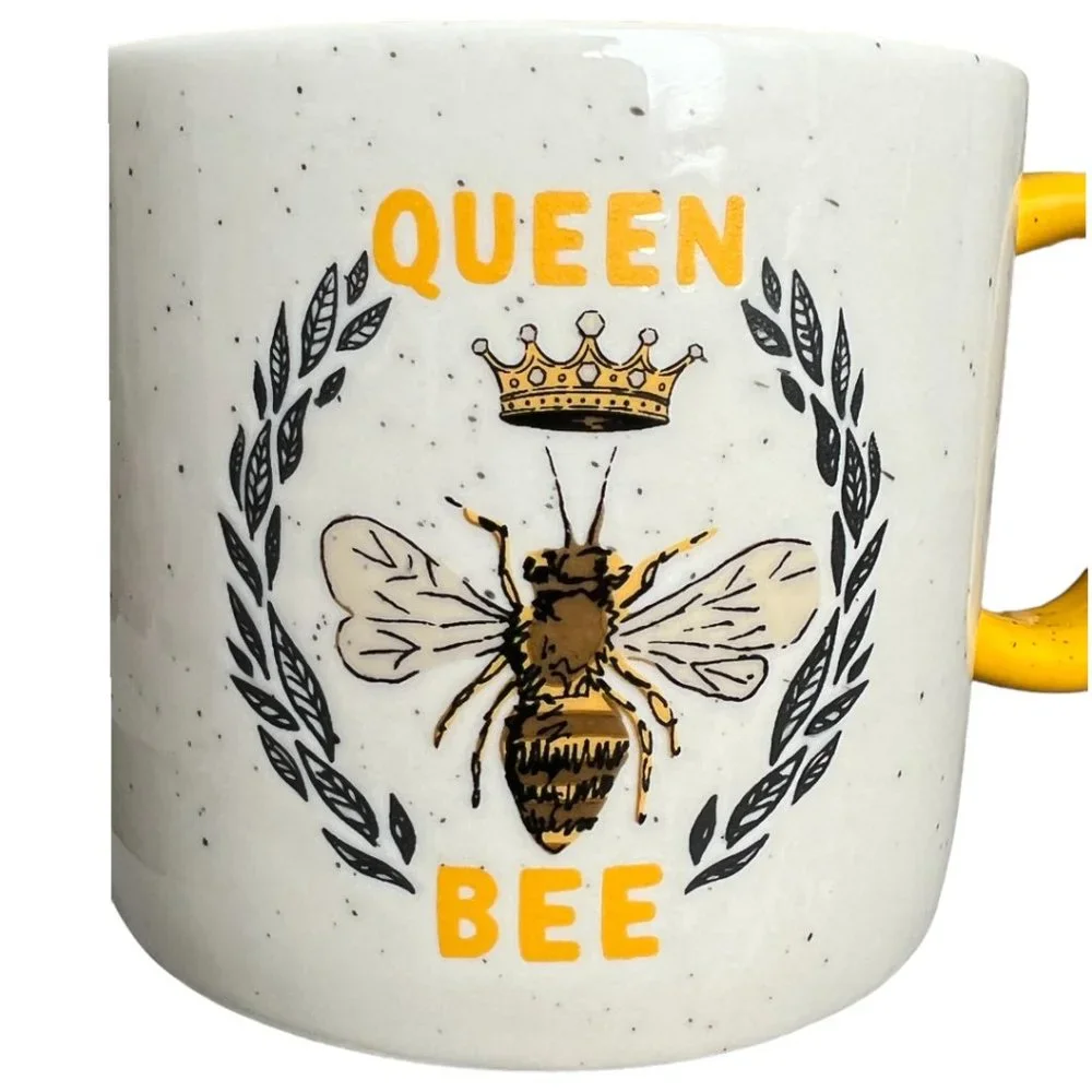 TAG Queen Bee Soup Mug Speckled Ceramic Oversized Planter - Picture 7 of 7